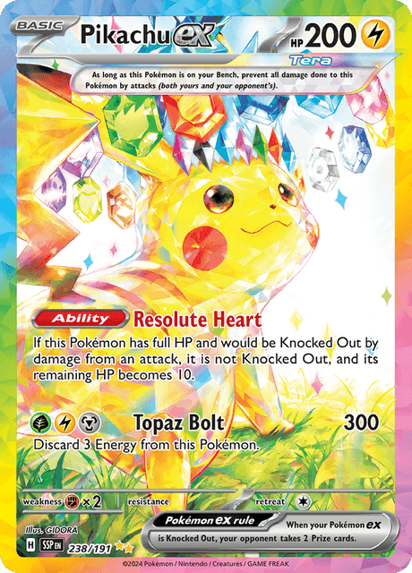Pikachu ex 238/191 Special Illustration Rare – Surging Sparks – English