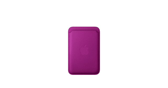 Portafoglio MagSafe in tessuto FineWoven - Magenta