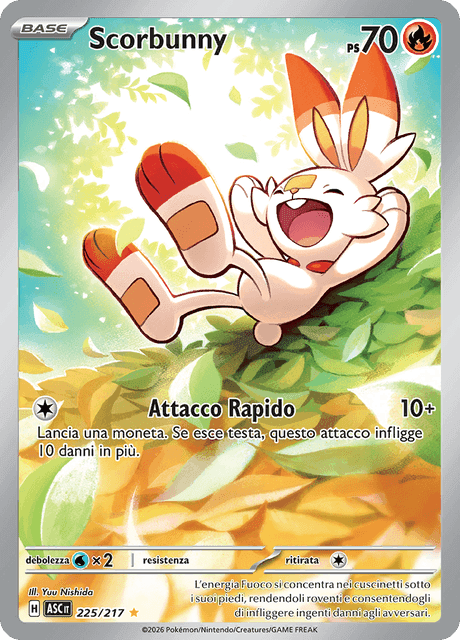 Scorbunny 225/217 Rara Illustrazione – Ascesa Eroica – IT