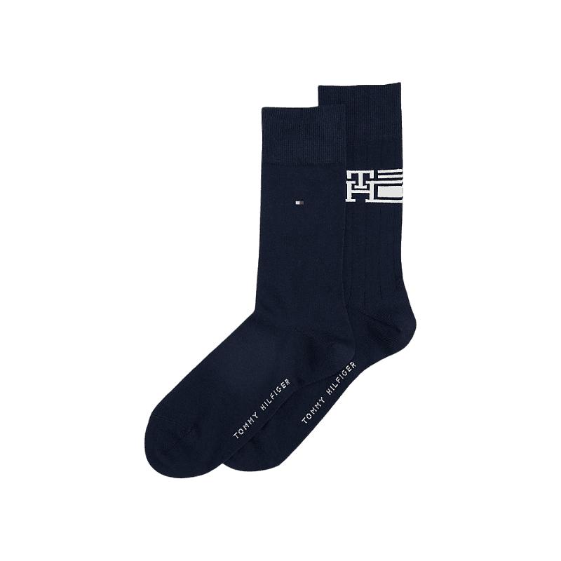 2 Paia di Calzini con Monogramma TH
