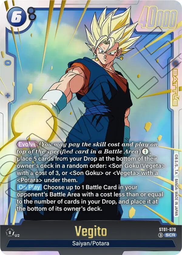 Vegito ST01-070 Story Booster 01 Secret Rare