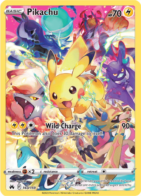 Pikachu 160/159 Rare Secret – Crown Zenith – English