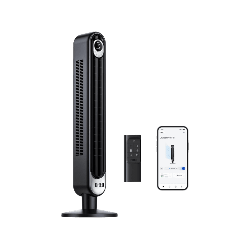 Dreo 28 dB Silenzioso Ventilatore Intelligente Alto 106cm
