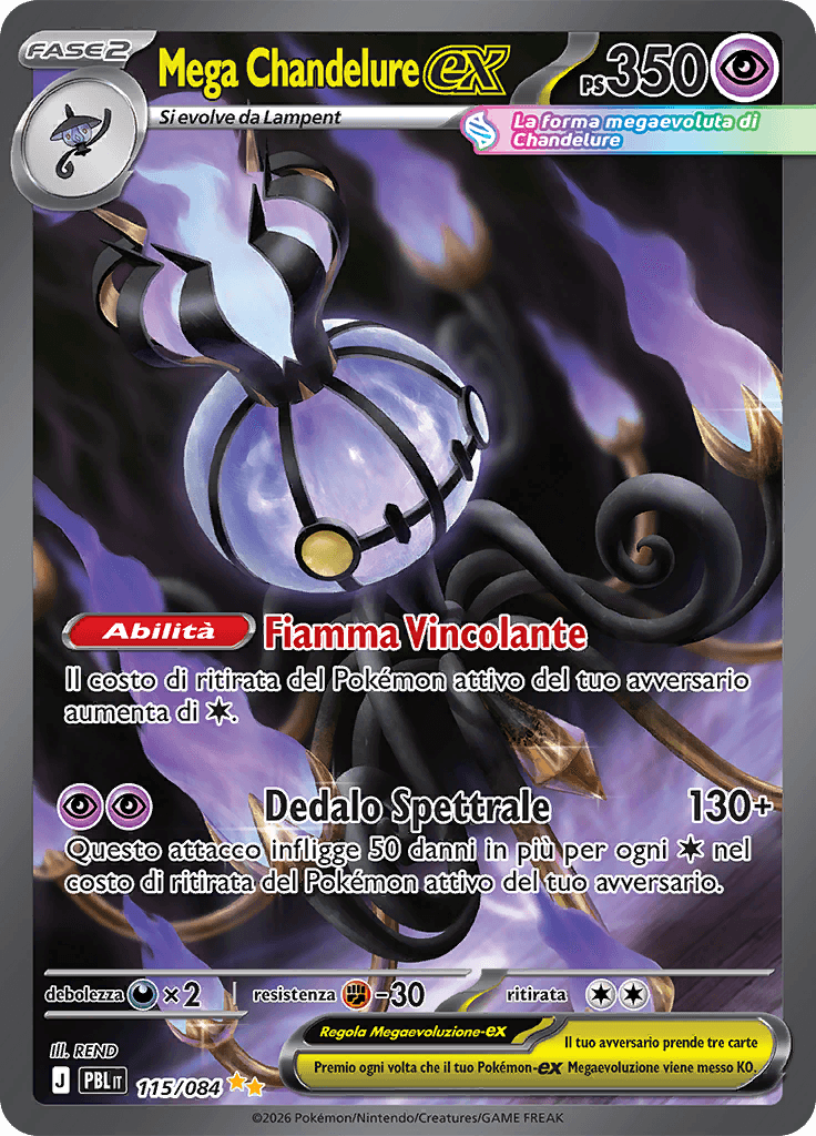 Mega Chandelure-ex 115/084 – Megaevoluzione - Buio Pesto