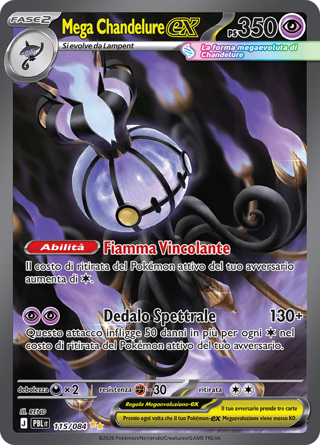 Mega Chandelure-ex 115/084 – Megaevoluzione - Buio Pesto