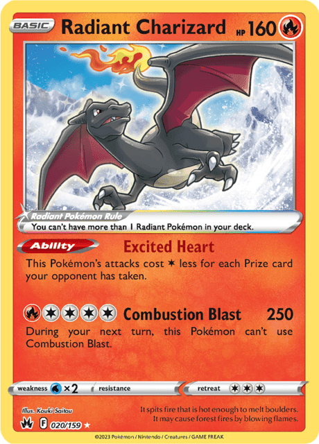 Charizard Lucente 020/159 – Zenit Regale
