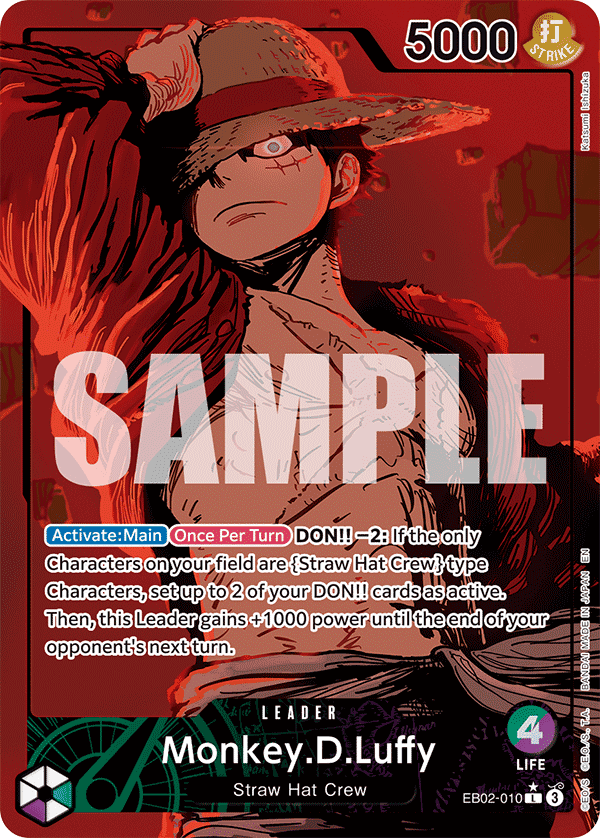 Monkey.D.Luffy EB02-010 Alternate Art Leader – Anime 25th Collection