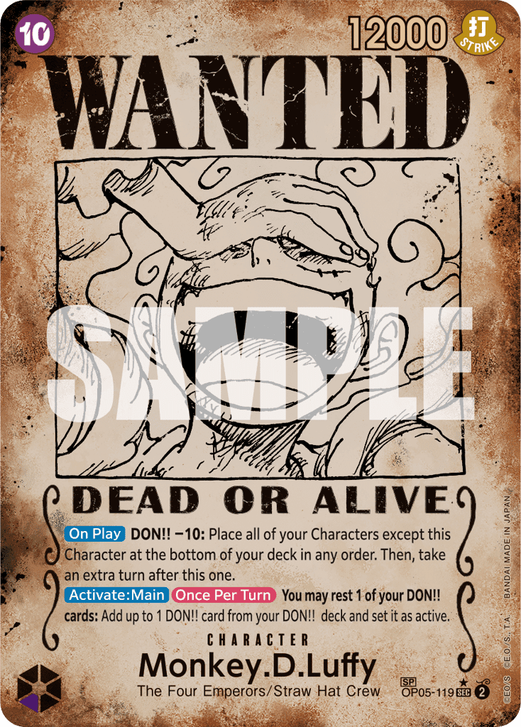 Monkey.D.Luffy OP05-119 Wanted Poster – Emperors in the New World