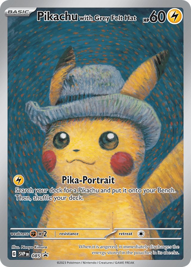 Pikachu with Grey Felt Hat SVP 085 – Promo – English