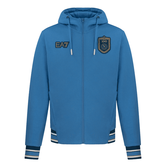 SSC Napoli Felpa Interlock con cappuccio Centenary Blue 2026/2027