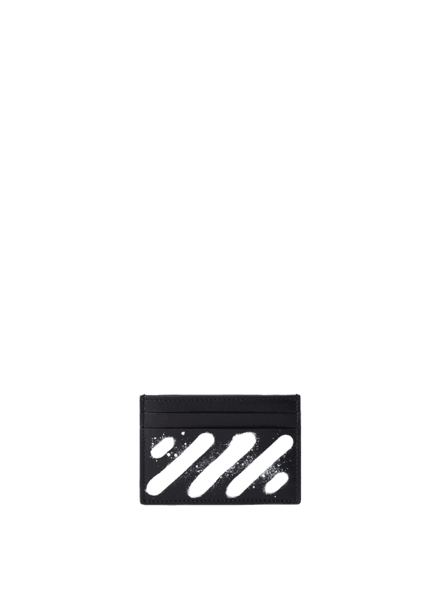 Off-White Diagonal Spray Card Case
