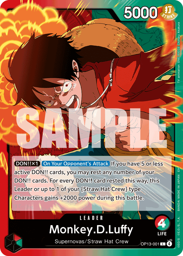 Monkey.D.Luffy OP13-001 Base Leader – Carrying On His Will
