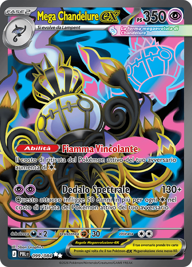 Mega Chandelure-ex 99/084 – Megaevoluzione - Buio Pesto