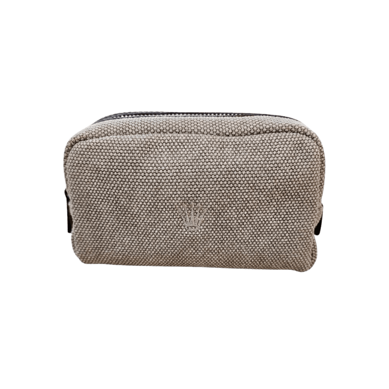 Pochette Rolex in Tessuto Beige Chiaro