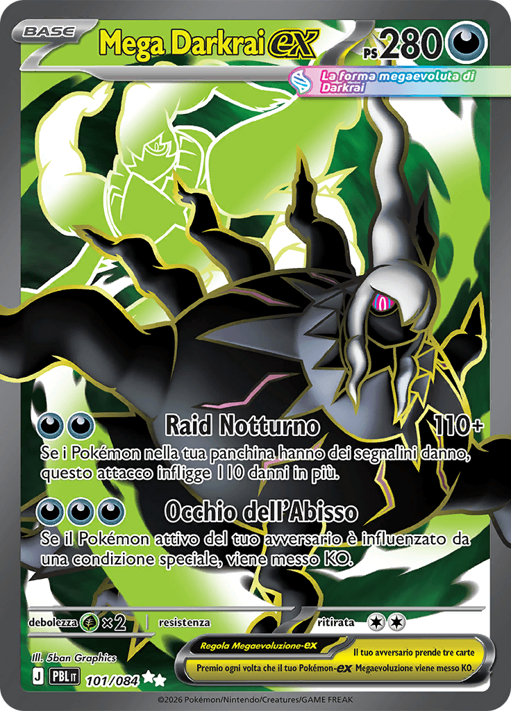 Mega Darkrai-ex 101/084 – Megaevoluzione - Buio Pesto