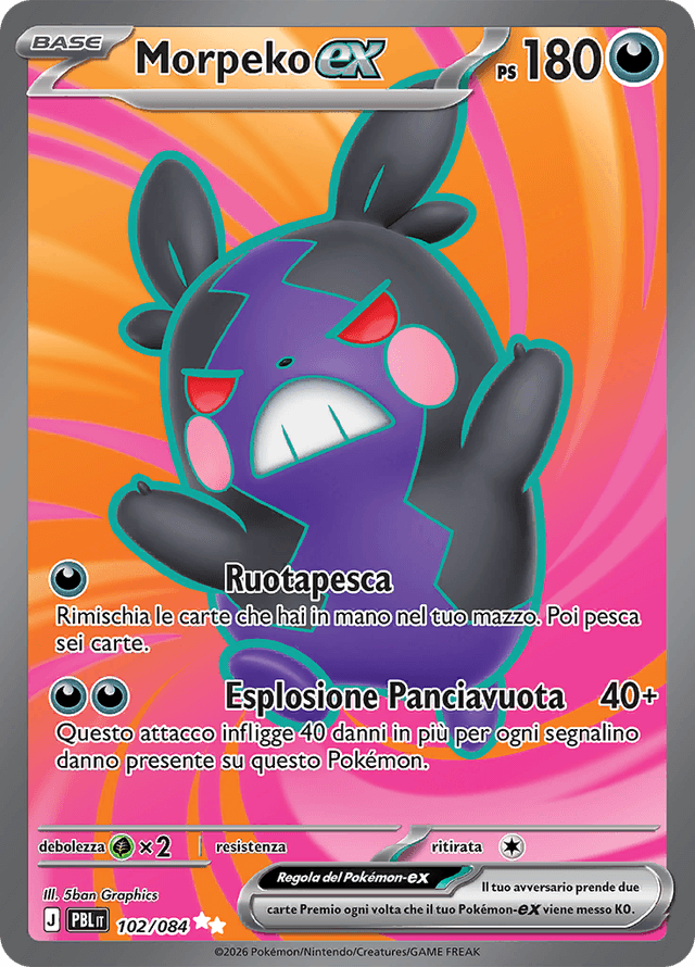 Morpeko-ex 102/084 – Megaevoluzione - Buio Pesto